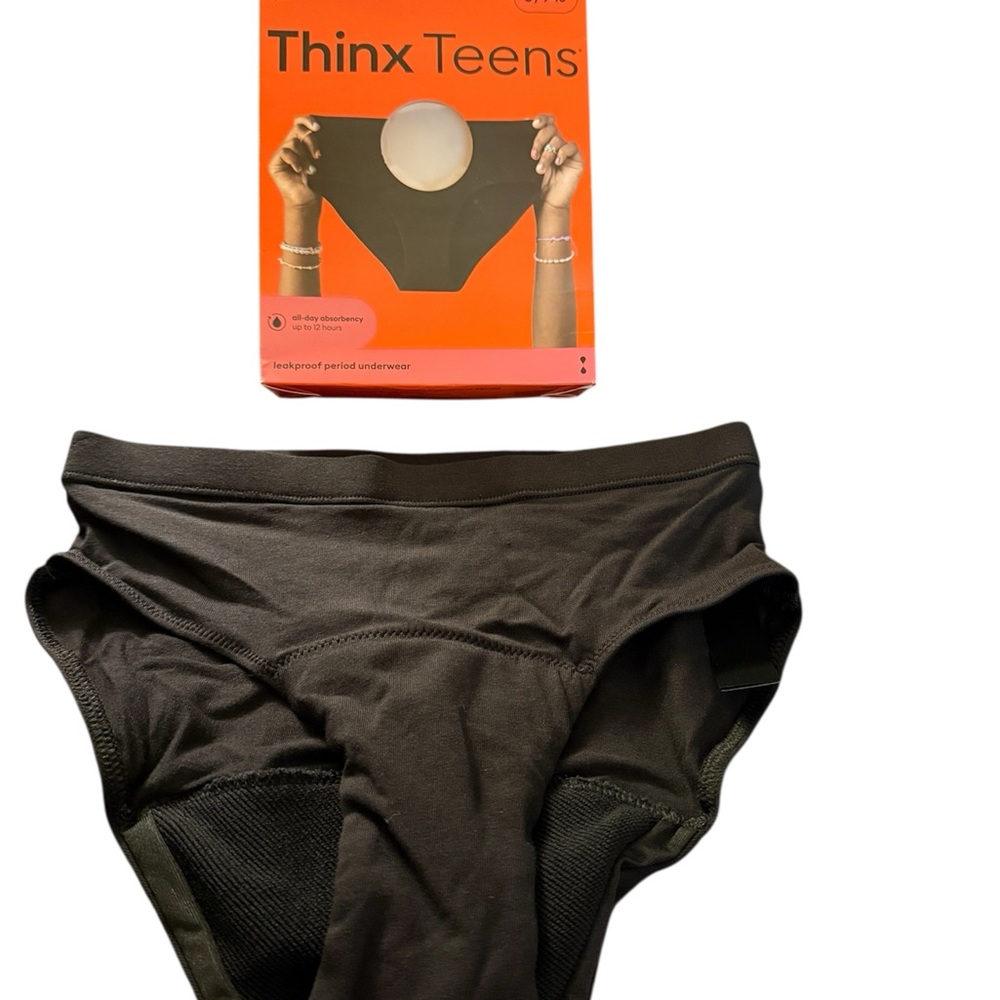 Thinx Teens Black Period Underwear Small 9/10